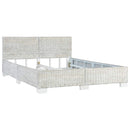 vidaXL szürke természetes rattan ágykeret 140 x 200 cm