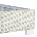 vidaXL szürke természetes rattan ágykeret 140 x 200 cm