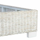 vidaXL szürke természetes rattan ágykeret 140 x 200 cm