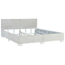 vidaXL szürke természetes rattan ágykeret 160 x 200 cm