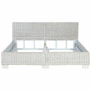 vidaXL szürke természetes rattan ágykeret 160 x 200 cm