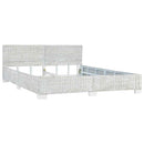 vidaXL szürke természetes rattan ágykeret 180 x 200 cm