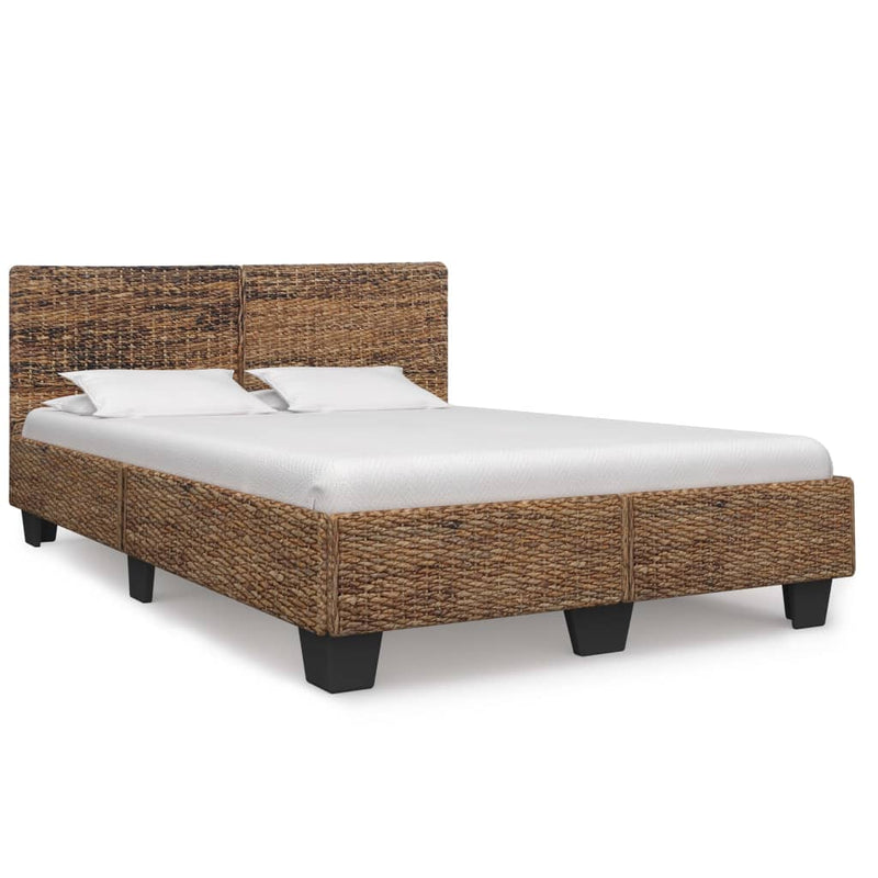 vidaXL természetes rattan ágykeret 140 x 200 cm