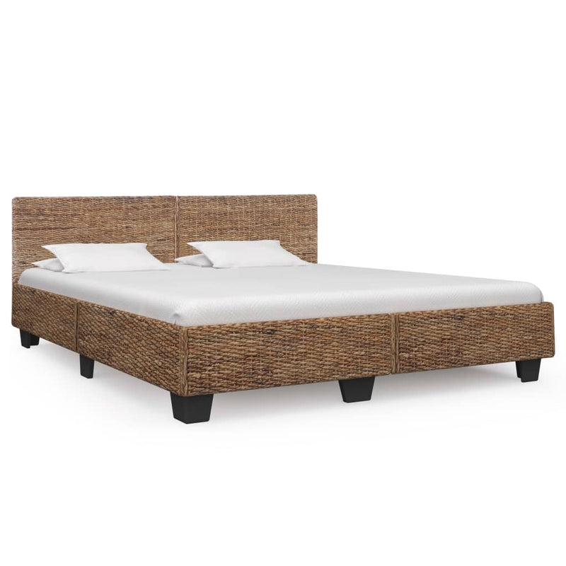 vidaXL természetes rattan ágykeret 180 x 200 cm