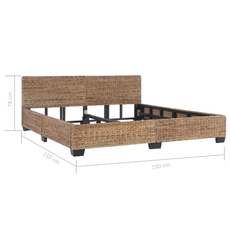 vidaXL természetes rattan ágykeret 180 x 200 cm