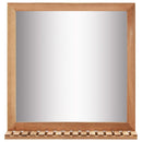 vidaXL tömör diófa fürdőszobai tükör 60 x 12 x 62 cm