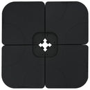 vidaXL szürkésbarna kültéri napernyő hordozható talppal