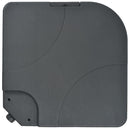 vidaXL szürkésbarna kültéri napernyő hordozható talppal