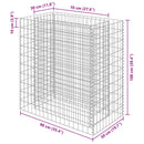 vidaXL horganyzott acél gabion magaságyás 90 x 50 x 100 cm