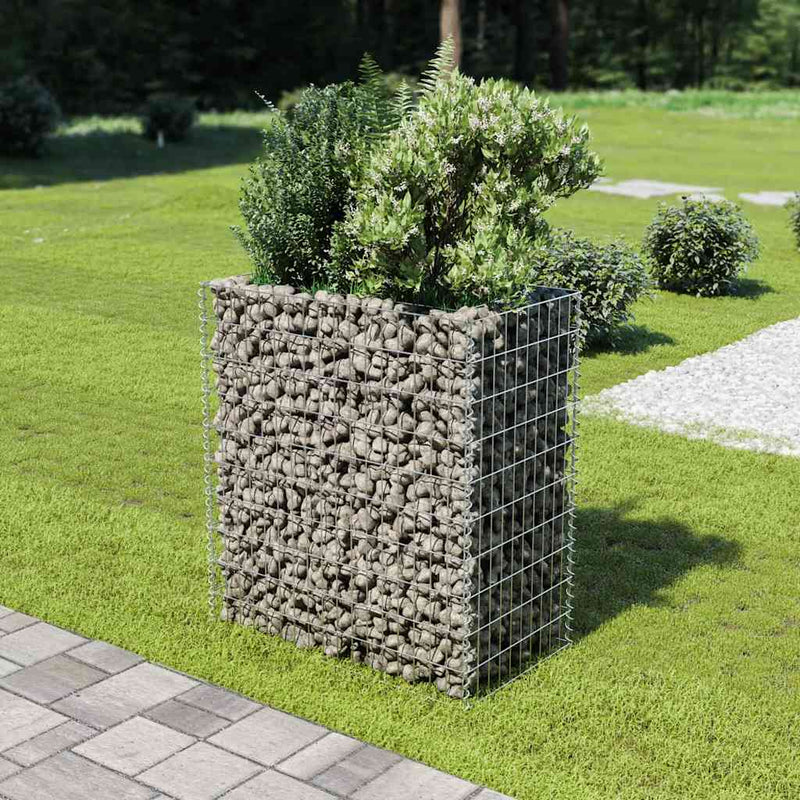 vidaXL horganyzott acél gabion magaságyás 90 x 50 x 100 cm