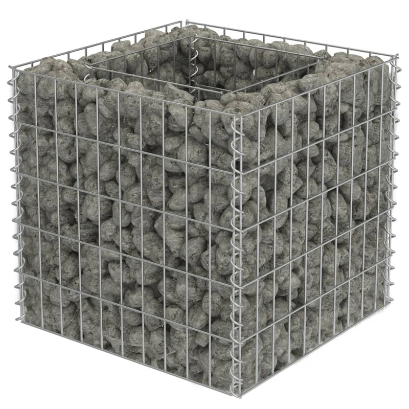 vidaXL horganyzott acél gabion magaságyás 50 x 50 x 50 cm