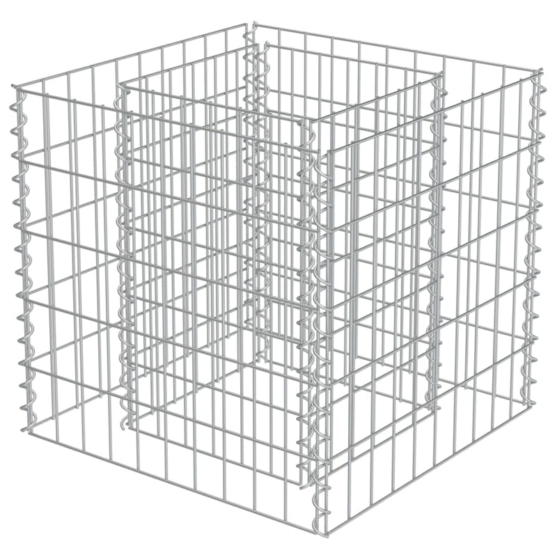 vidaXL horganyzott acél gabion magaságyás 50 x 50 x 50 cm