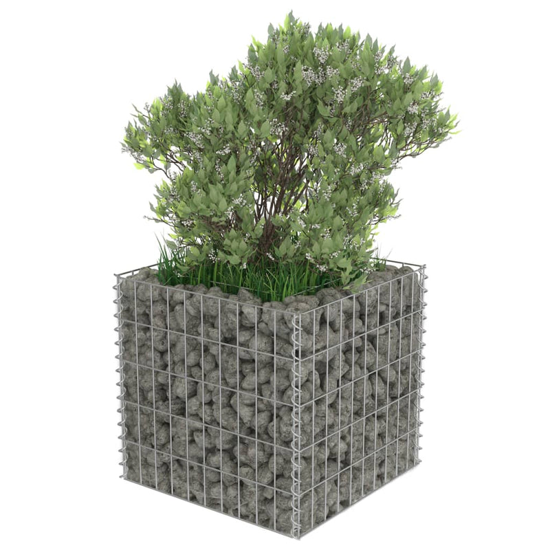 vidaXL horganyzott acél gabion magaságyás 50 x 50 x 50 cm