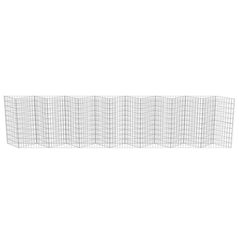 vidaXL horganyzott acél gabion fal 450 x 30 x 100 cm