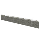 vidaXL horganyzott acél gabion fal 450 x 30 x 50 cm