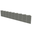 vidaXL horganyzott acél gabion fal 630 x 30 x 100 cm