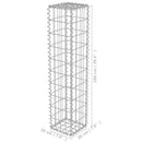vidaXL horganyzott acél gabion fal fedéllel 20 x 20 x 100 cm