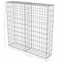 vidaXL horganyzott acél gabion fal felső zárással 100 x 20 x 100 cm