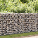 vidaXL horganyzott acél gabion fal felső zárással 100 x 20 x 100 cm