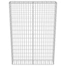 vidaXL horganyzott acél gabion fal fedéllel 100 x 20 x 150 cm