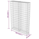 vidaXL horganyzott acél gabion fal fedéllel 100 x 20 x 150 cm