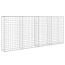 vidaXL horganyzott acél gabion fal fedéllel 200 x 20 x 85 cm