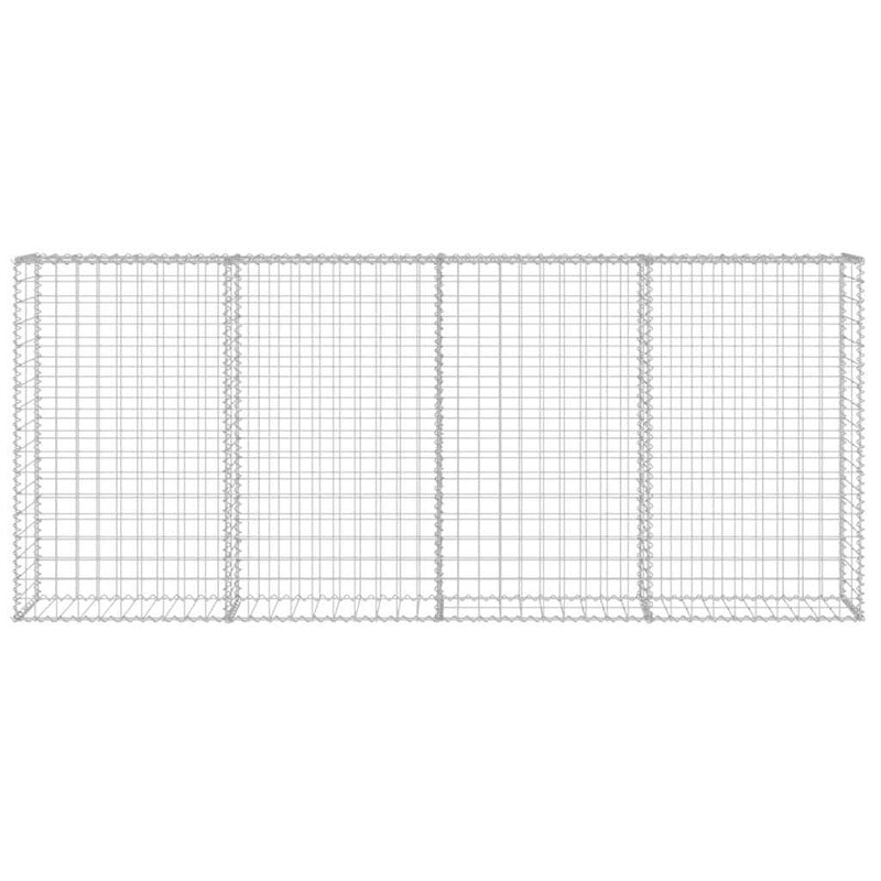 vidaXL horganyzott acél gabion fal fedéllel 200 x 20 x 85 cm