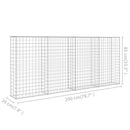 vidaXL horganyzott acél gabion fal fedéllel 200 x 20 x 85 cm