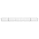 vidaXL horganyzott acél gabion fal fedéllel 600 x 50 x 50 cm