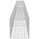 vidaXL horganyzott acél gabion fal fedéllel 600 x 50 x 50 cm