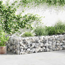 vidaXL horganyzott acél gabion fal fedéllel 600 x 50 x 50 cm