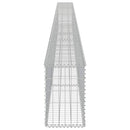vidaXL horganyzott acél gabion fal fedéllel 600 x 30 x 50 cm
