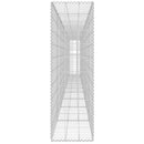 vidaXL horganyzott acél gabion fal fedéllel 600 x 30 x 100 cm