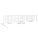 vidaXL horganyzott acél gabion fal fedéllel 600 x 30 x 100 cm