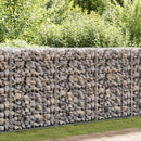 vidaXL horganyzott acél gabion fal fedéllel 600 x 30 x 100 cm