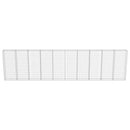 vidaXL horganyzott acél gabion fal fedéllel 600 x 30 x 150 cm