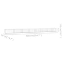 vidaXL horganyzott acél gabion fal fedéllel 900 x 50 x 50 cm