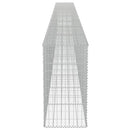 vidaXL horganyzott acél gabion fal fedéllel 900 x 50 x 100 cm
