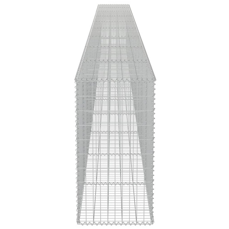 vidaXL horganyzott acél gabion fal fedéllel 900 x 50 x 100 cm