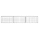 vidaXL horganyzott acél gabion fal fedéllel 300 x 50 x 50 cm