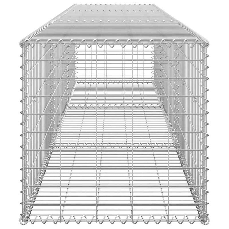 vidaXL horganyzott acél gabion fal fedéllel 300 x 50 x 50 cm