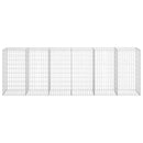 vidaXL horganyzott acél gabion fal fedéllel 300 x 50 x 100 cm