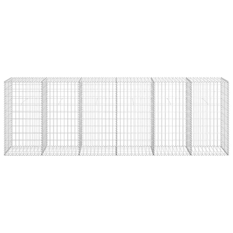 vidaXL horganyzott acél gabion fal fedéllel 300 x 50 x 100 cm