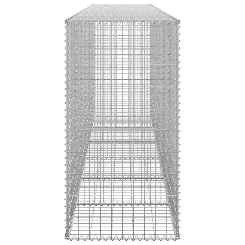 vidaXL horganyzott acél gabion fal fedéllel 300 x 50 x 100 cm