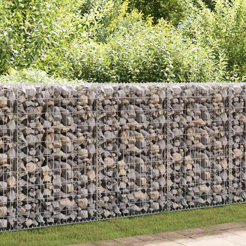 vidaXL horganyzott acél gabion fal fedéllel 300 x 50 x 100 cm