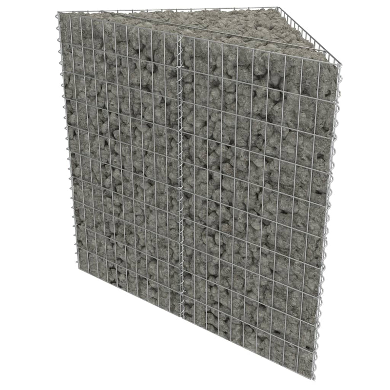 vidaXL horganyzott acél gabion magaságyás 75 x 75 x 50 cm