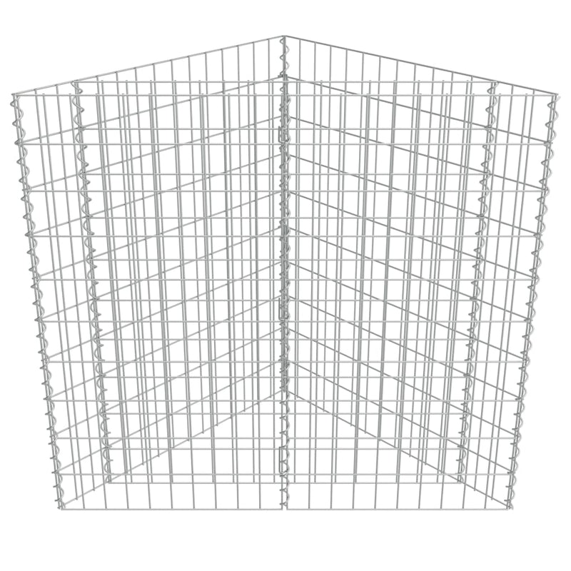 vidaXL horganyzott acél gabion magaságyás 75 x 75 x 50 cm