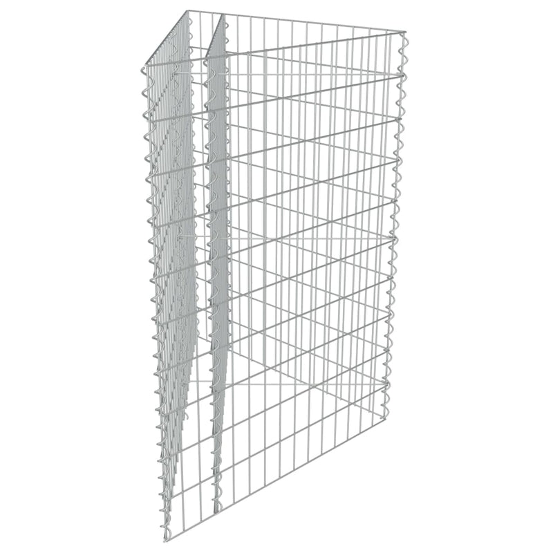 vidaXL horganyzott acél gabion magaságyás 75 x 75 x 50 cm