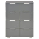 vidaXL magasfényű szürke szerelt fa tálalószekrény 60 x 35 x 80 cm