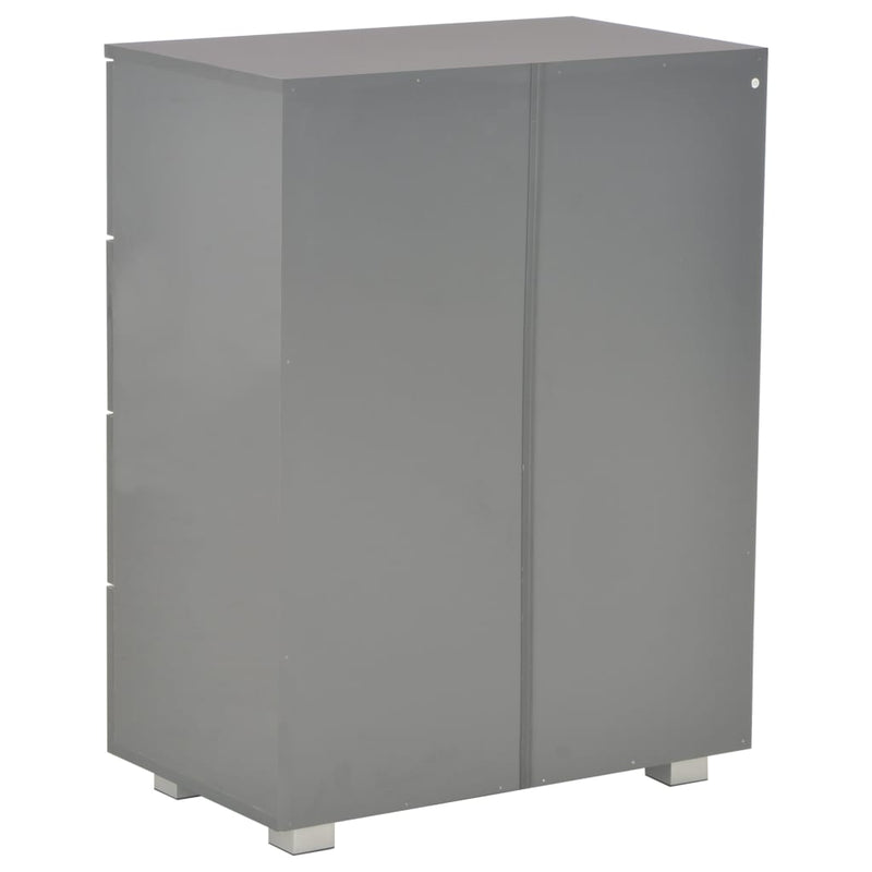 vidaXL magasfényű szürke szerelt fa tálalószekrény 60 x 35 x 80 cm